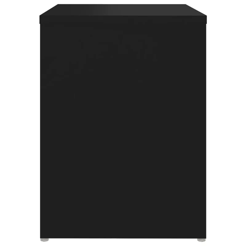 Table de chevet avec étagères 40 x 30 x 40 cm bois d'ingénierie noir DEC034391