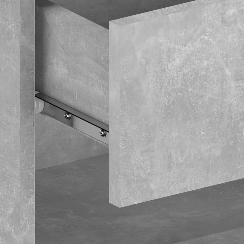 Table de chevet murale 46 x 29,5 x 30 cm en bois d'ingénierie gris DEC034292