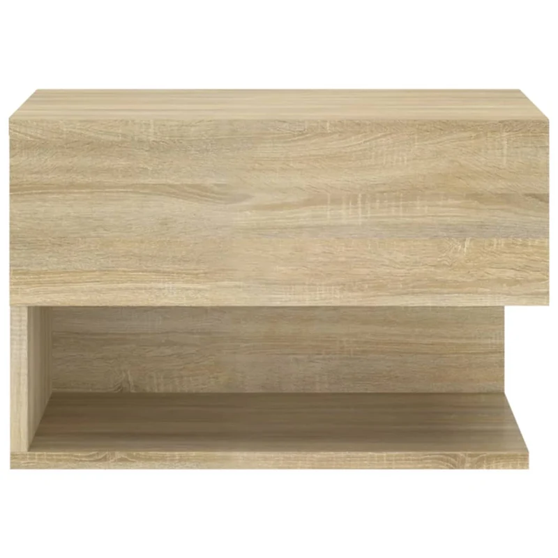 Table de chevet murale 46 x 29,5 x 30 cm en bois d'ingénierie couleur chêne DEC034278