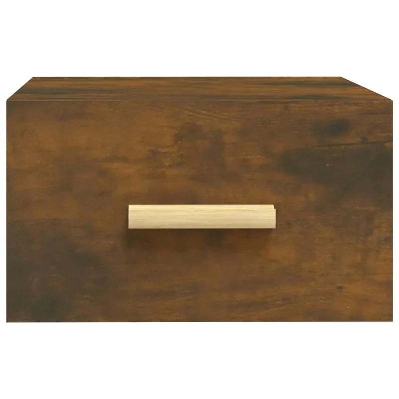 Table de chevet murale avec tiroir 35 x 35 x 20 cm bois d'ingénierie marron DEC034254