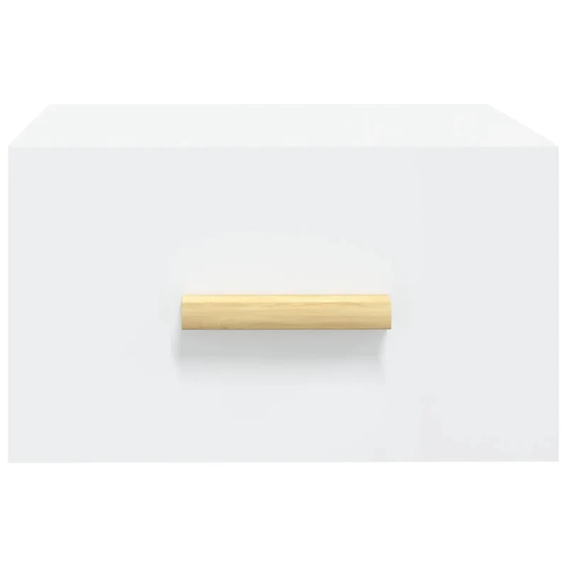 Table de chevet murale avec tiroir 35 x 35 x 20 cm bois d'ingénierie blanc DEC034222