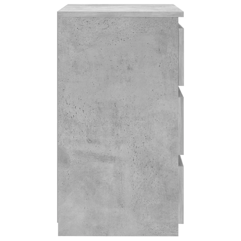 Table de chevet avec 3 tiroirs 40 x 35 x 62,5 cm aggloméré gris DEC034008