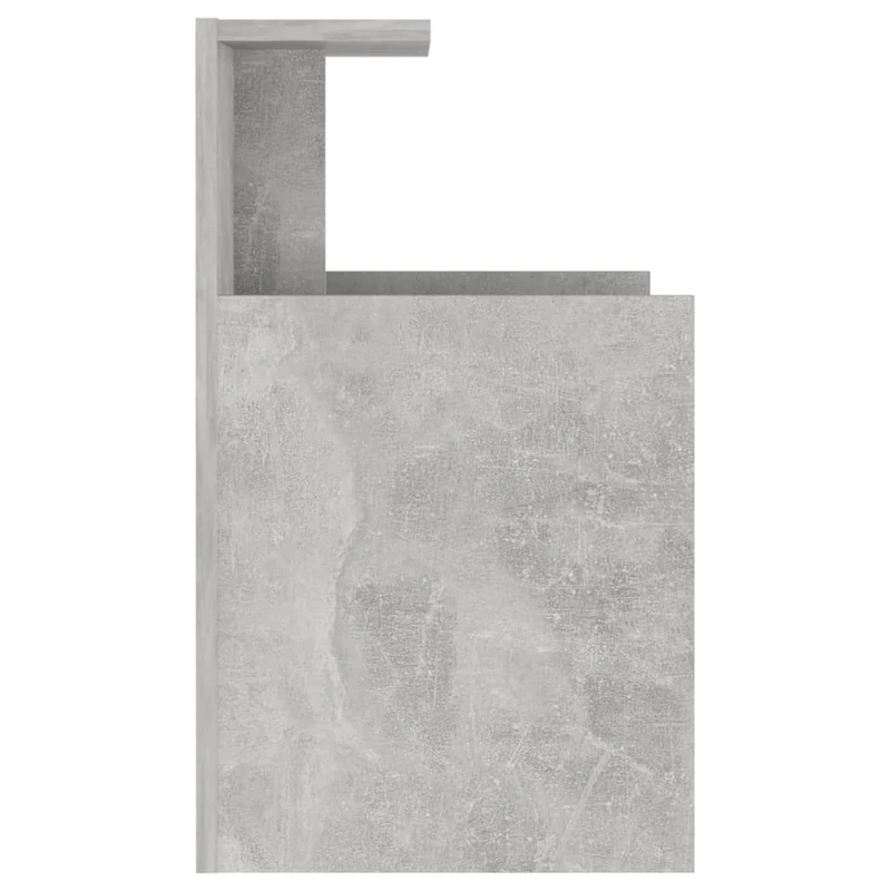 Table de chevet petit meuble d'appoint avec étagères ouvertes 40 x 35 x 60 cm aggloméré gris DEC034007
