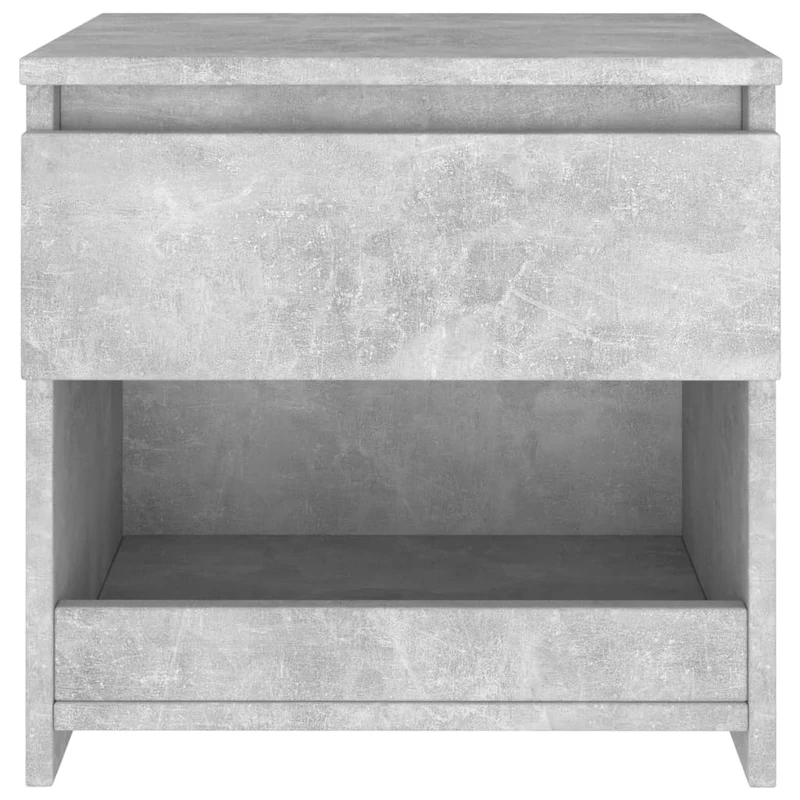 Table de chevet avec tiroir et compartiment 40 x 30 x 39 cm aggloméré gris DEC033975
