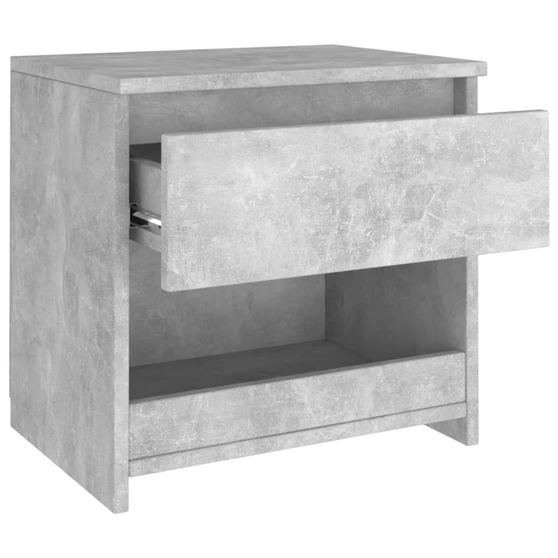 Table de chevet avec tiroir et compartiment 40 x 30 x 39 cm aggloméré gris DEC033975