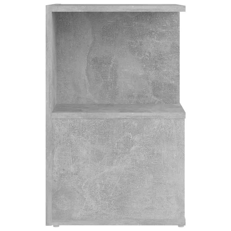 Table de chevet avec compartiment de rangement et étagère 35 x 35 x 55 cm bois d'ingénierie gris DEC033968