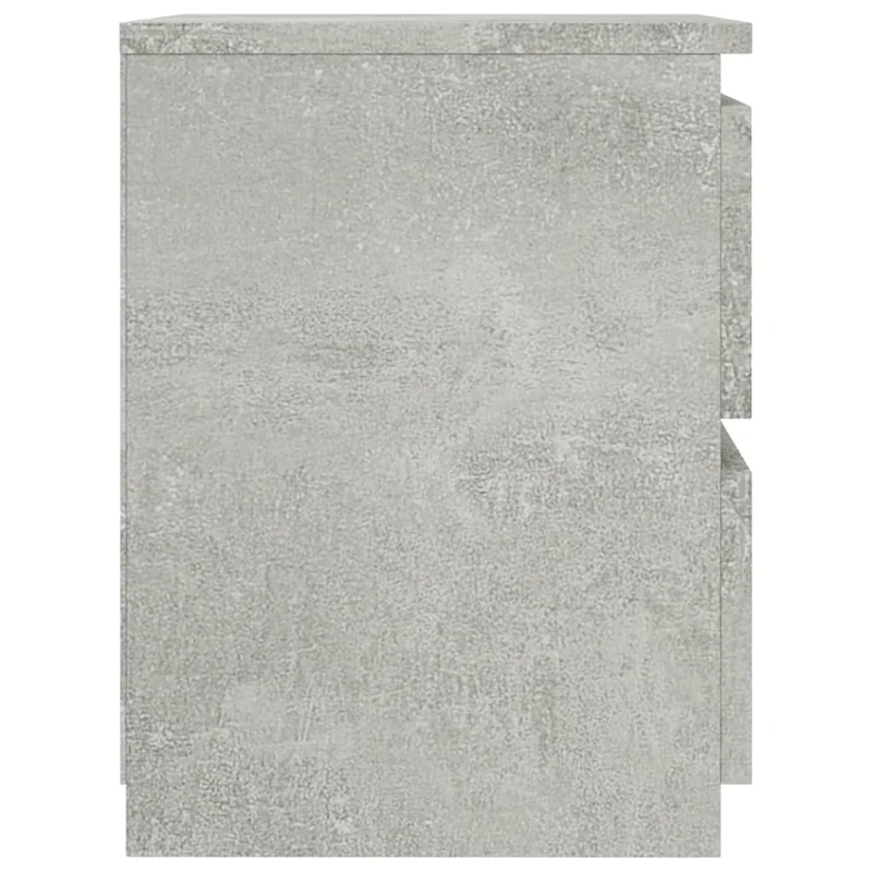 Table de chevet avec deux tiroirs 30 x 30 x 40 cm bois d’ingénierie gris DEC033966