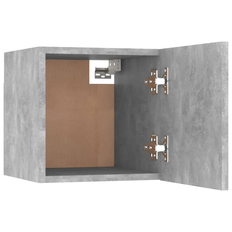 Table de chevet murale avec compartiment de rangement avec porte 30,5 x 30 x 30 cm bois d'ingénierie gris DEC033965