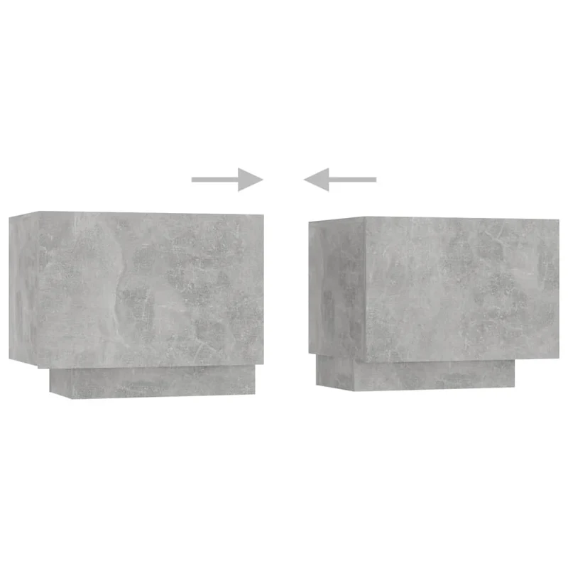 Table de chevet avec compartiments de rangement avec portes 100 x 35 x 40 cm bois d'ingénierie gris DEC033964