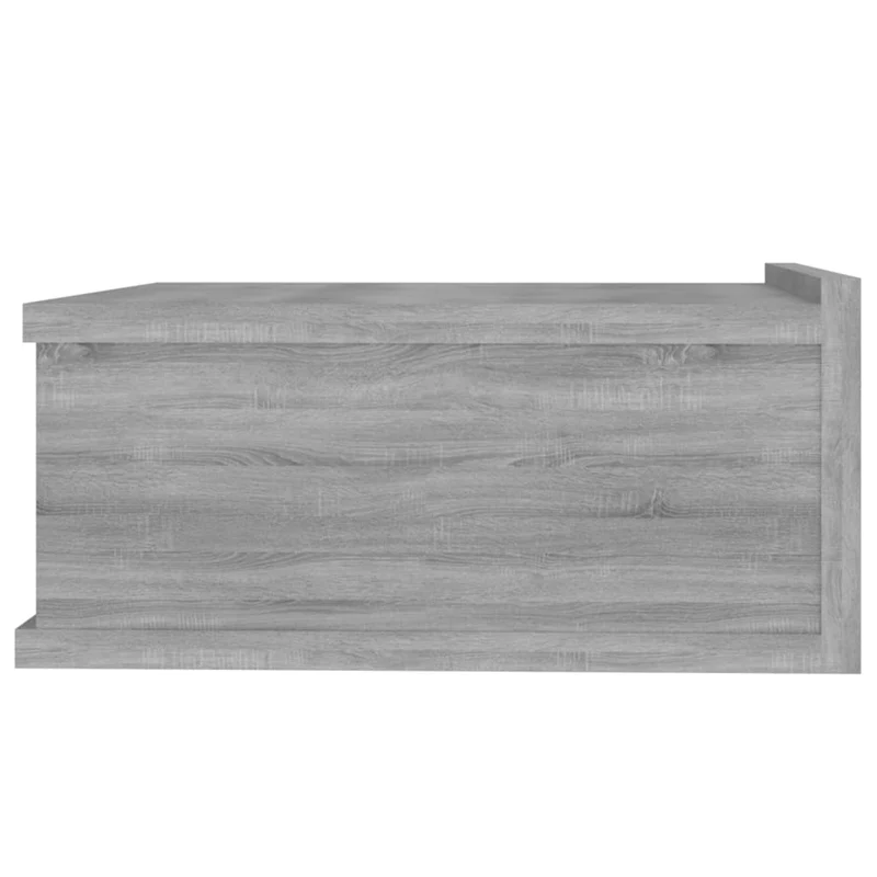 Table de chevet murale avec tiroir 40 x 30 x 15 cm bois d'ingénierie gris DEC033930