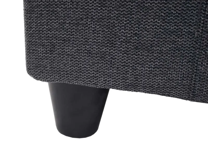 Banquette de rangement banc 45x114x45 cm en tissu gris foncé 04_0006454