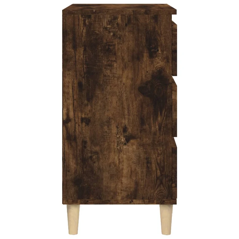 Table de chevet avec 3 tiroirs 40 x 35 x 70 cm bois d'ingénierie marron DEC033604