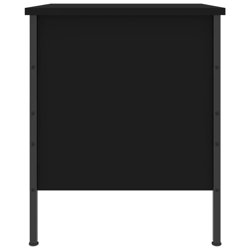 Table de chevet avec deux tiroirs 40 x 42 x 50 cm bois d’ingénierie noir DEC034479