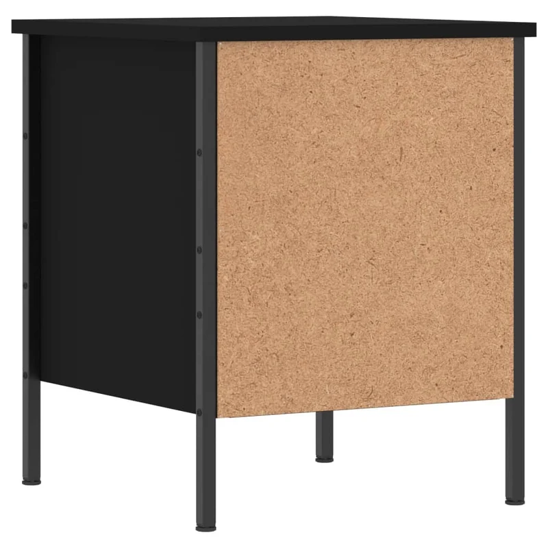 Table de chevet avec deux tiroirs 40 x 42 x 50 cm bois d’ingénierie noir DEC034479