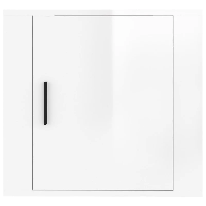 Table de chevet avec compartiment avec porte 50 x 30 x 47 cm bois d'ingénierie blanc brilliant DEC034239