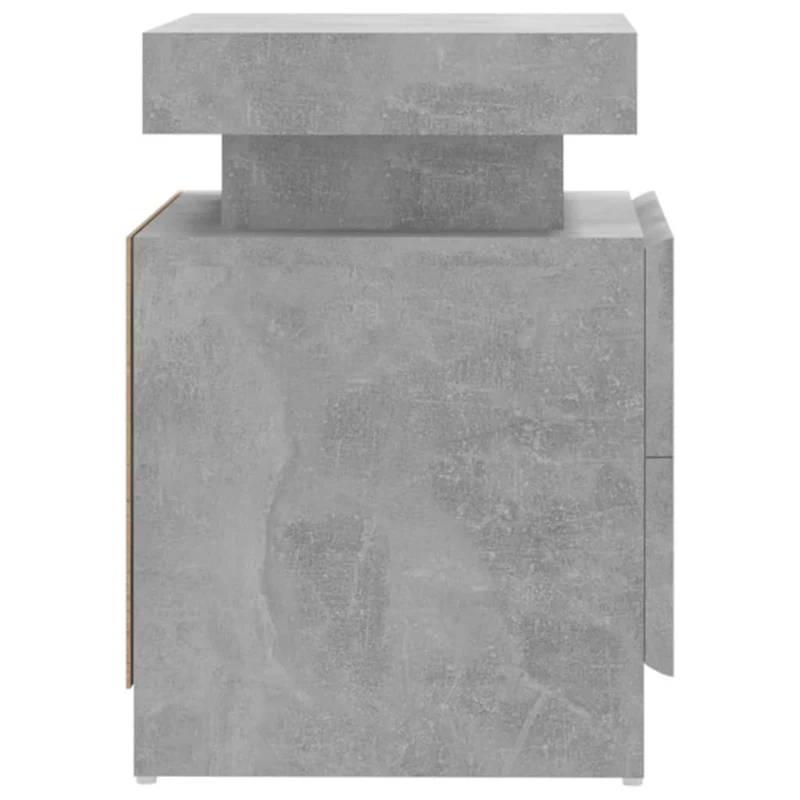 Table de chevet avec 2 tiroirs 45 x 35 x 52 cm bois d'ingénierie gris DEC034042