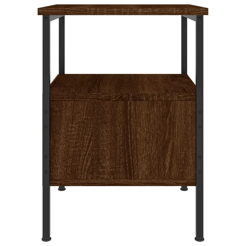Table de chevet chêne marron 34 x 36 x 50 cm bois d'ingénierie brun DEC033686