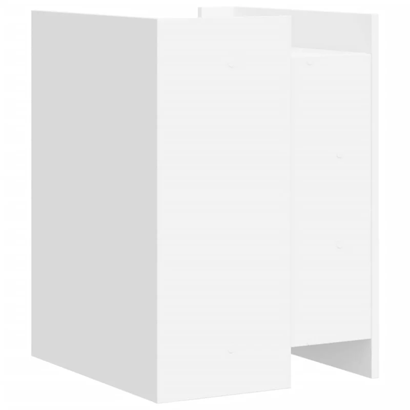 Table de chevet blanc 45 x 50 x 65 cm bois d'ingénierie blanc DEC033411