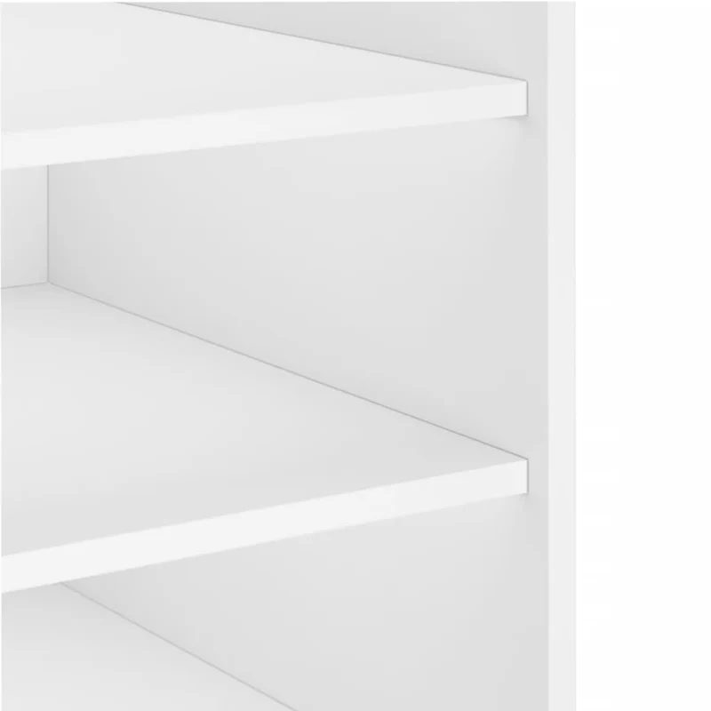 Table de chevet avec 3 étagères ouvert 45 x 50 x 50 cm bois d’ingénierie blanc DEC033407