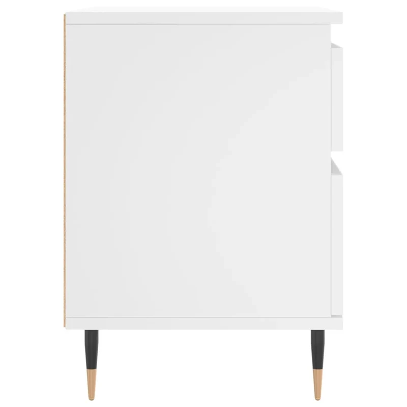 Table de chevet blanc 40 x 35 x 50 cm bois d’ingénierie blanc DEC033369