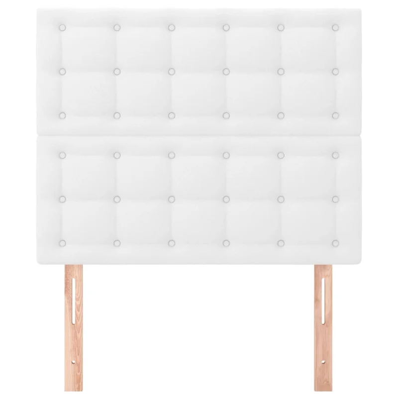Tête de lit accessoire couchage chambre à coucher meuble 2 parties 90 x 5 x 78/88 cm synthétique blanc TDL0206580