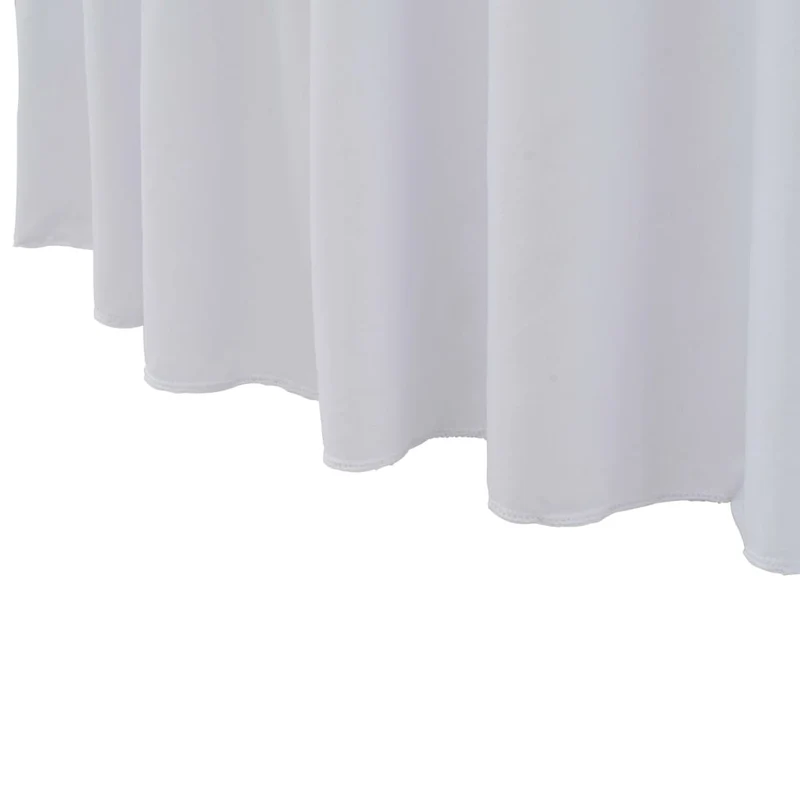Nappes élastiques de table avec jupon 2 pièces 150x74 cm Blanc DEC022461