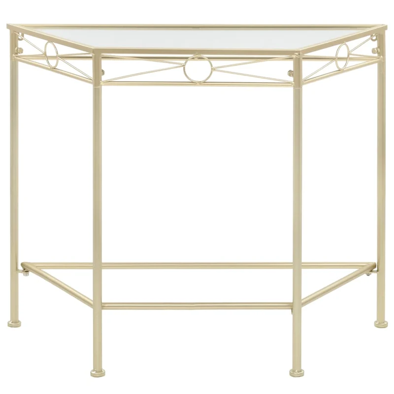 Table d'appoint meuble d'entrée support de plantes 87 x 34 x 73 cm en métal doré DEC032542