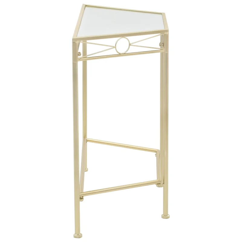 Table d'appoint meuble d'entrée support de plantes 87 x 34 x 73 cm en métal doré DEC032542