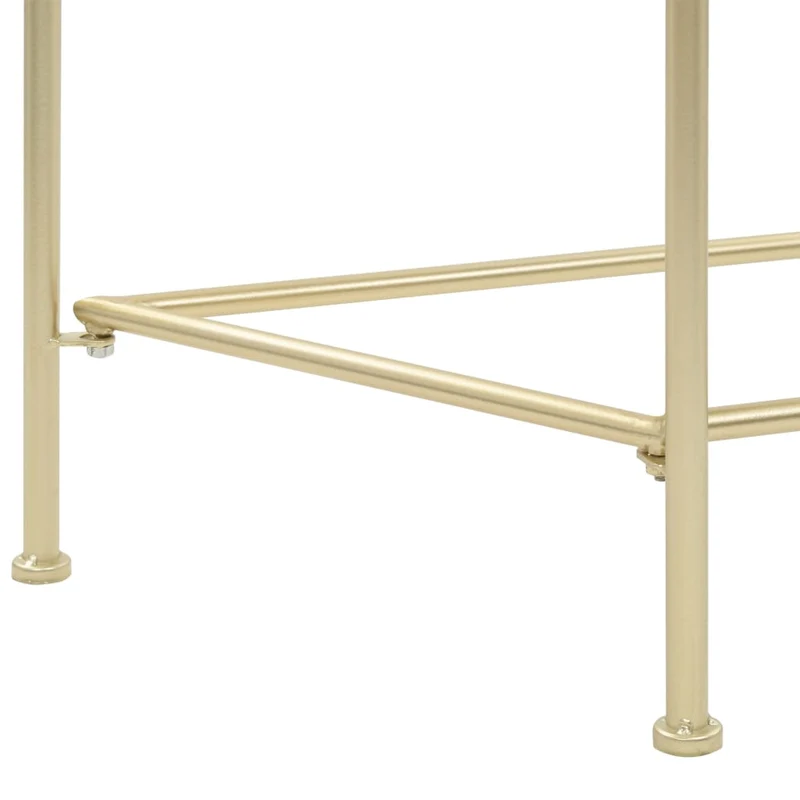 Table d'appoint meuble d'entrée support de plantes 87 x 34 x 73 cm en métal doré DEC032542