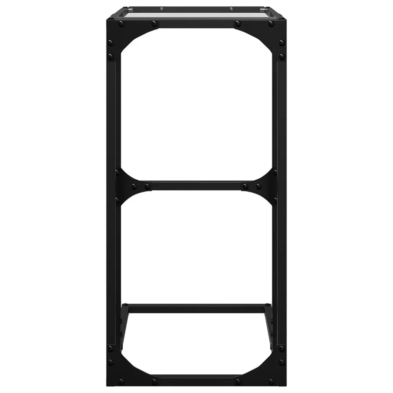 Table d'appoint bout de canapé 40 x 30 x 61,5 cm acier et verre transparent DEC032343