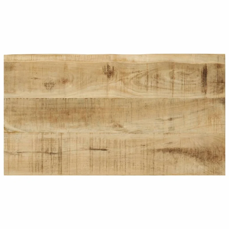 Lot de 3 tables d'appoint gigognes en bois de manguier massif et acier DEC032691