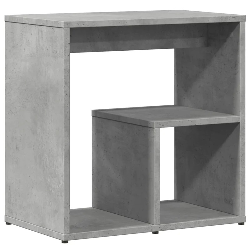 Lot de 2 tables d'appoint support de plantes 50 x 30 x 50 cm bois d'ingénierie gris DEC032635