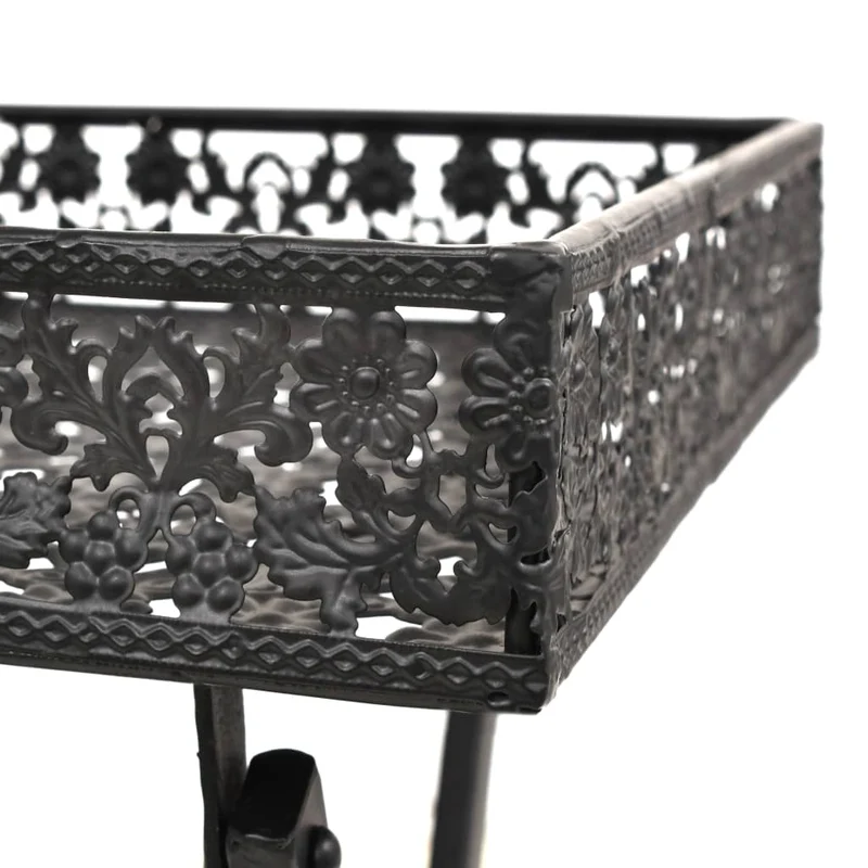 Table d'appoint pliable 58 x 35 x 72 cm en métal noir DEC032589