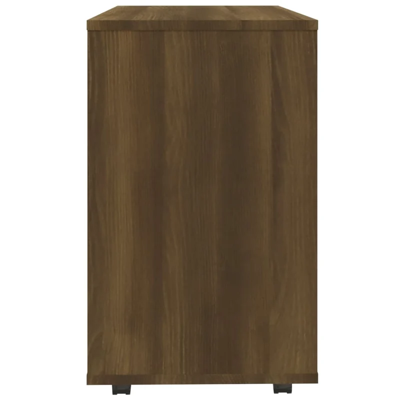 Table d'appoint console bout de canapé sur roulettes 70 x 35 x 55 cm bois d'ingénierie marron DEC032409
