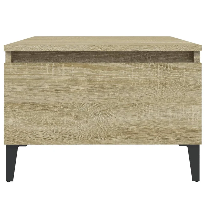 Table d'appoint console table basse avec tiroir 50 x 46 x 35 cm bois d'ingénierie couleur chêne DEC032421