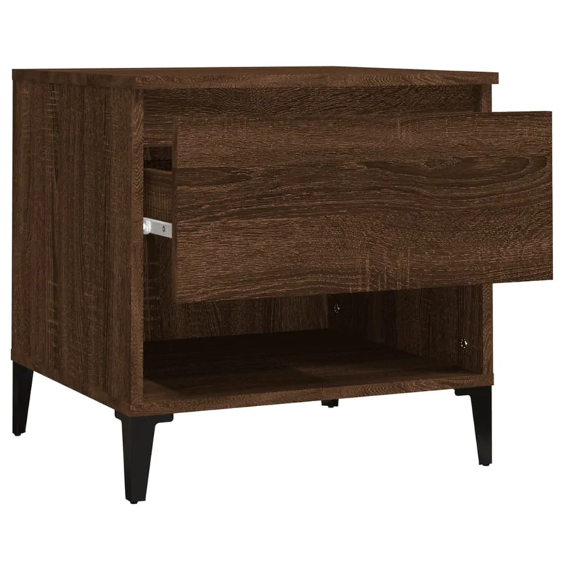 Table d'appoint bout de canapé console 50 x 46 x 50 cm bois d'ingénierie marron DEC032407
