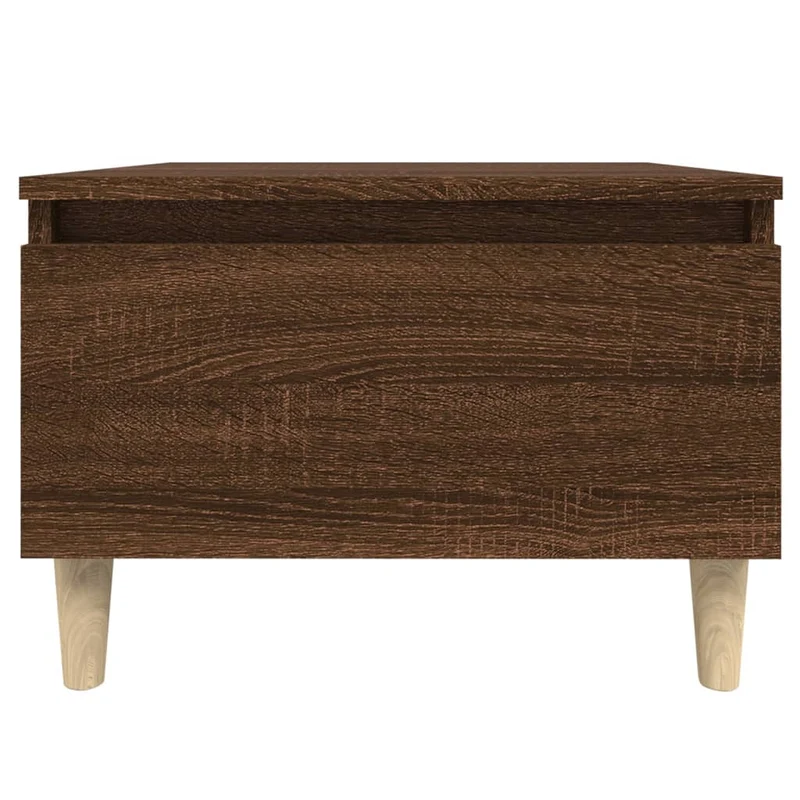 Table d'appoint table basse avec tiroir 50 x 46 x 35 cm en bois d'ingénierie marron DEC032406