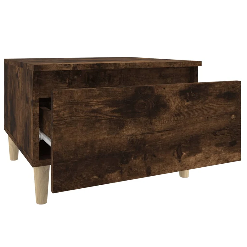 Table d'appoint table basse avec tiroir 50 x 46 x 35 cm en bois d'ingénierie marron DEC032391
