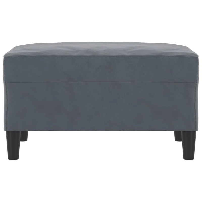 Repose-pieds tabouret 70 x 55 x 41 cm velours gris DEC030329