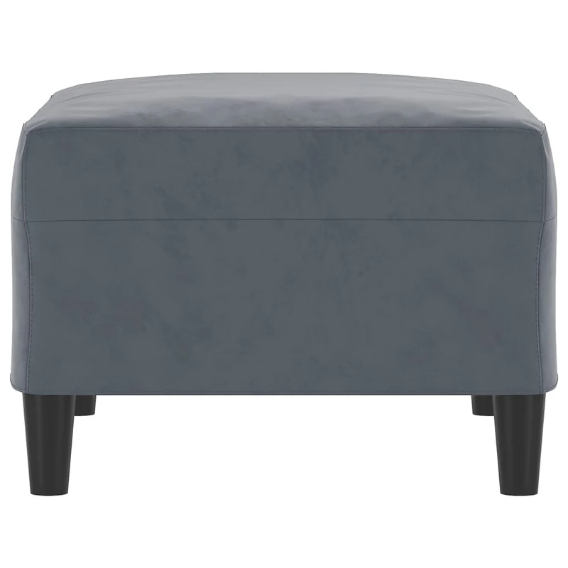 Repose-pieds tabouret 70 x 55 x 41 cm velours gris DEC030329