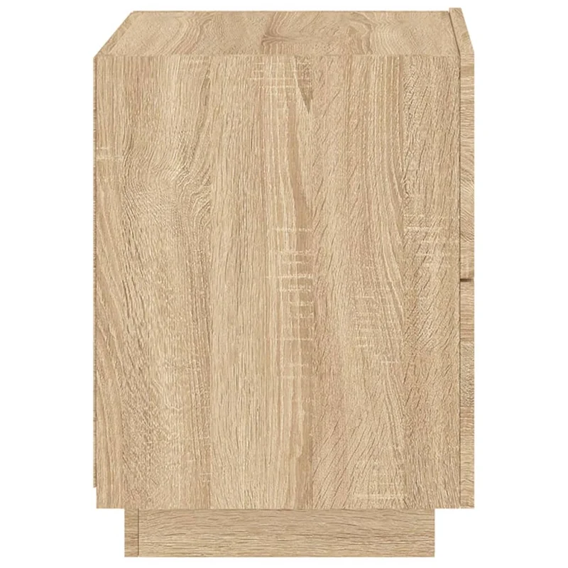 Lot de 2 tables de chevet avec tiroirs en bois d'ingénierie couleur chêne DEC032851