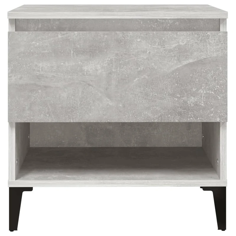 Lot de 2 tables d'appoint chevet avec tiroir 50 x 46 x 50 cm bois d'ingénierie gris DEC032638