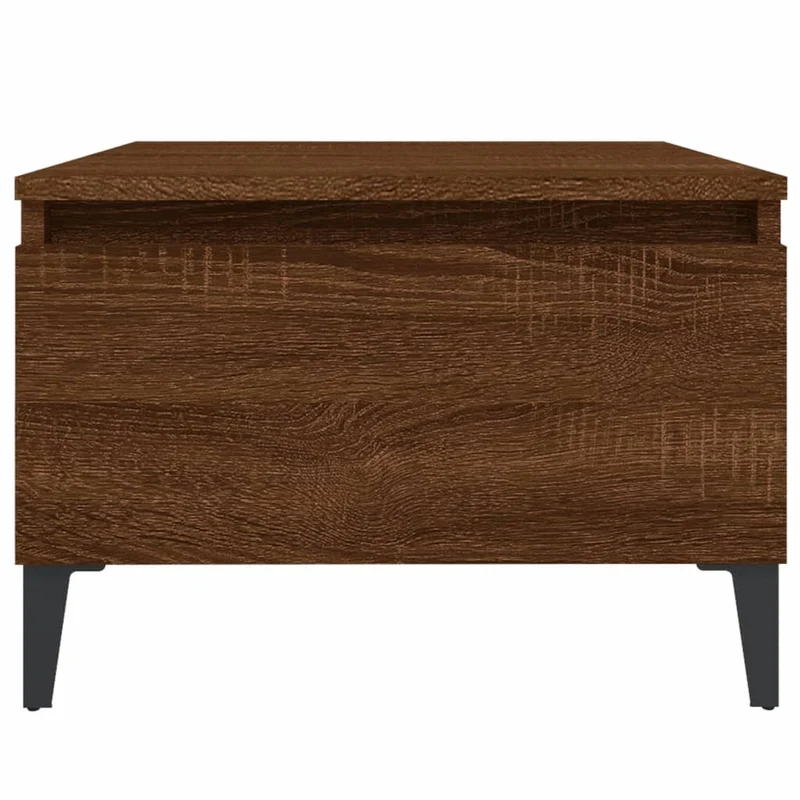 Lot de 2 tables d'appoint 50 x 46 x 35 cm en bois ingénierie marron DEC032625