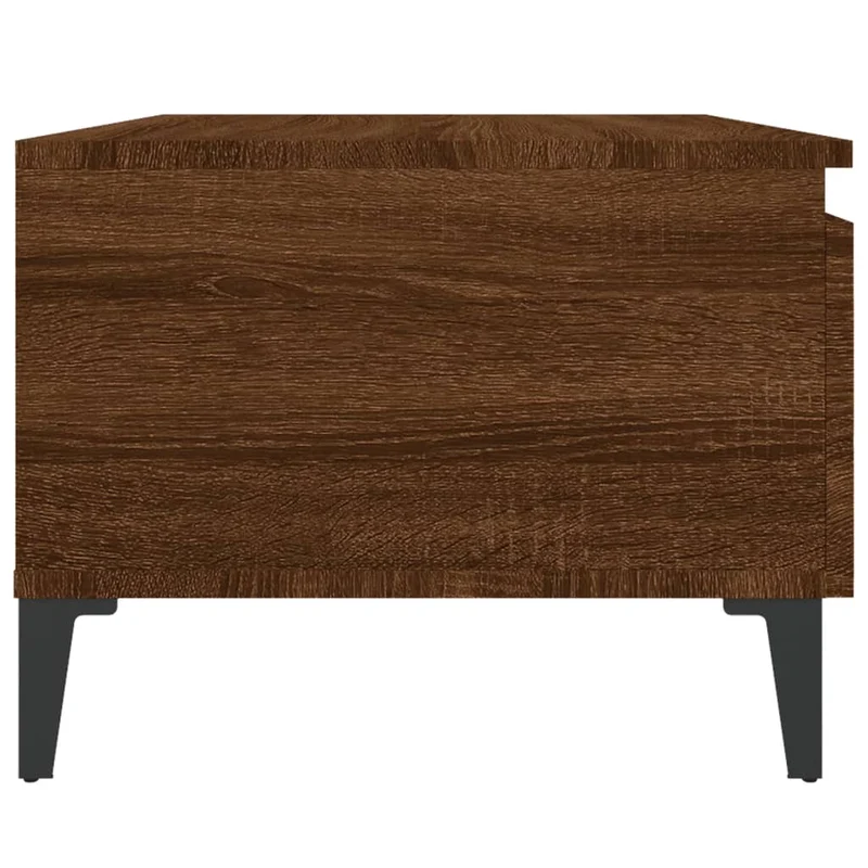 Lot de 2 tables d'appoint 50 x 46 x 35 cm en bois ingénierie marron DEC032625