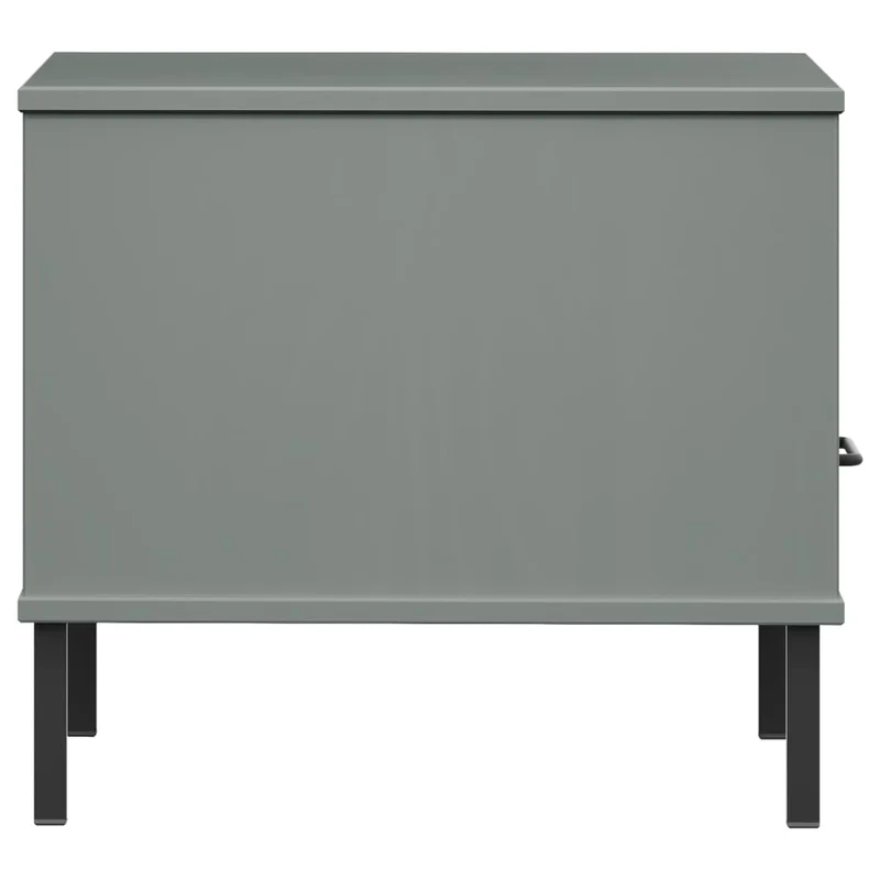 Table de chevet avec tiroir et compartiment 50 x 50 x 45 cm en bois de pin gris DEC032560