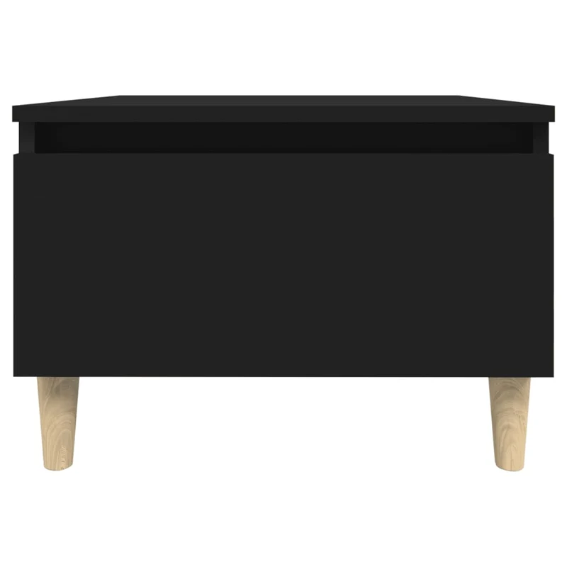 Table d'appoint meuble de salon table basse 50 x 46 x 35 cm bois d'ingénierie noir DEC032494