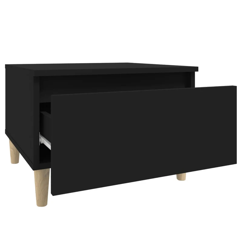 Table d'appoint meuble de salon table basse 50 x 46 x 35 cm bois d'ingénierie noir DEC032494