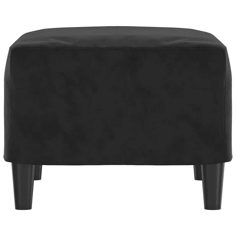 Repose-pieds tabouret 60 x 50 x 41 cm en velours noir DEC030499