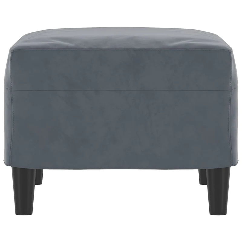 Repose-pieds tabouret 60 x 50 x 41 cm en velours gris DEC030307