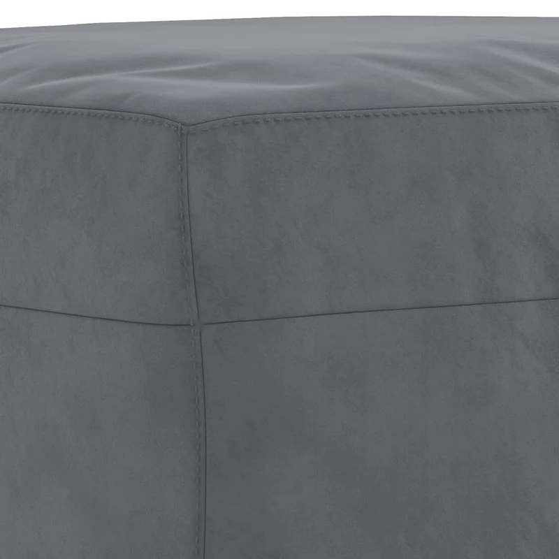Repose-pieds tabouret 60 x 50 x 41 cm en velours gris DEC030307